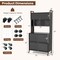 Multifunctional Microwave Stand with 5 Tier Storage and LED Lights